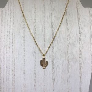 Gold Cactus Necklace